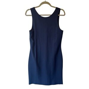 J Crew pencil sheath dress S Navy blue NWT Sleeveless Ponte Stretch Knee length